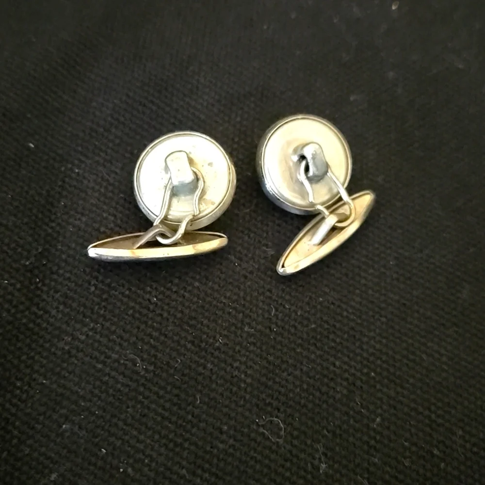 Vintage silver sun, star cuff links
